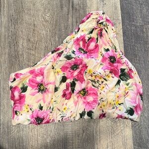 NWT Abercrombie and Fitch Floral One-Shoulder Top